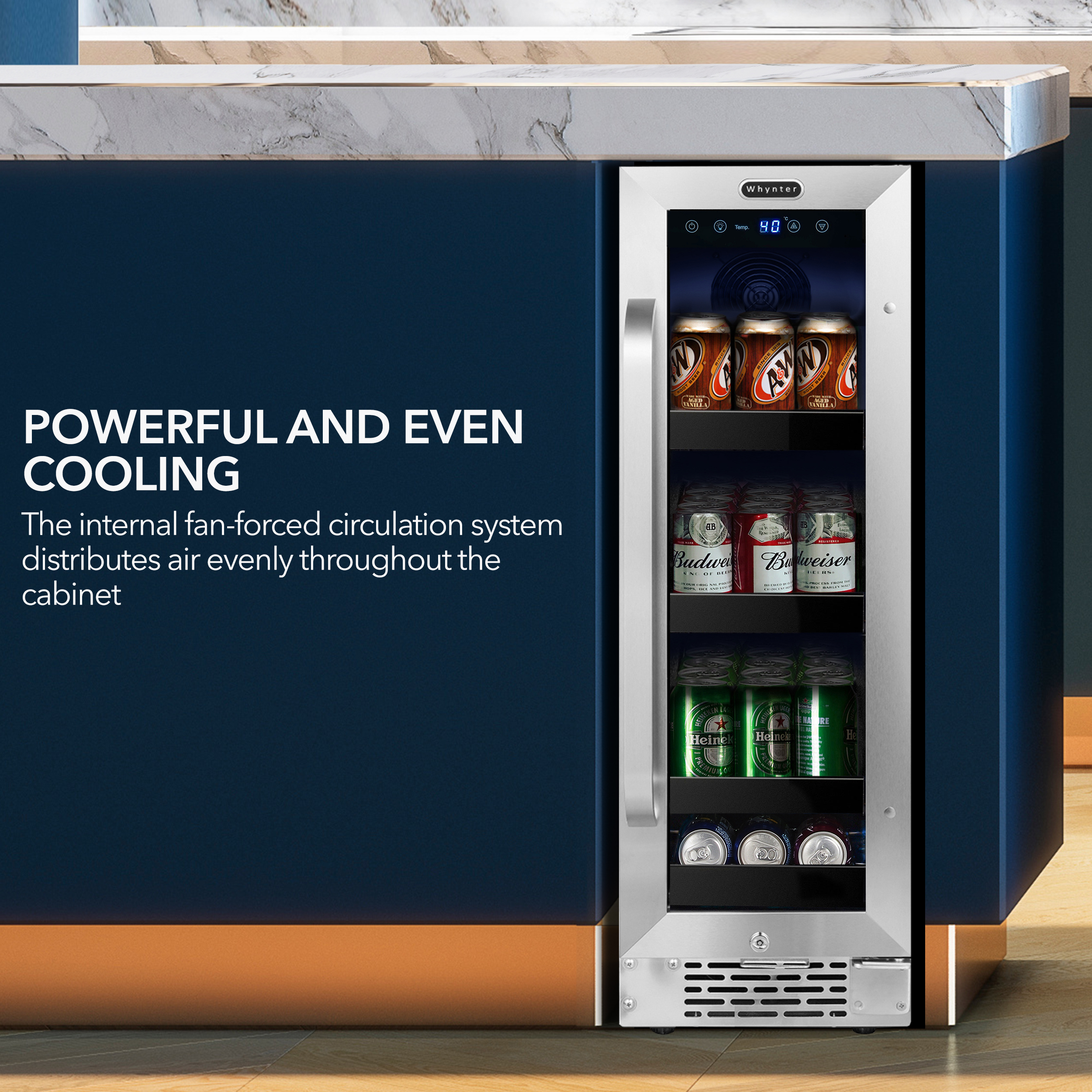 Whynter 76 Can Stainless Steel Beverage Refrigerator