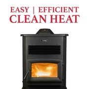 Ashley Hearth Pellet Stove Home Heater with WiFi & Bluetooth Control, AP5622-W, Black
