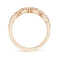 thumbnail image 2 of ANGARA Natural Diamond Openwork Anniversary Ring in 14K Rose Gold for Women (Size-2.2mm| Color-G| Clarity-VS2) | April Birthstone, Anniversary, Jewelry Gift for Women | Natural Diamond Ring, 2 of 8