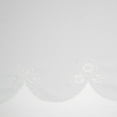 thumbnail image 4 of Mariela Floral Trim Semi-Sheer Rod Pocket Kitchen Curtain Valance, 58" x 14", White, 4 of 5