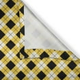 thumbnail image 4 of Ambesonne Geometric Window Valance, Argyle Grid Pattern, 54" X 12", Yellow Black and White, 4 of 5