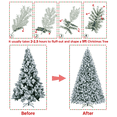 thumbnail image 2 of Yaheetech 9Ft Pre-lit Flocked Artificial Christmas Tree with Foldable Stand and Warm Lights, Green, 2 of 7