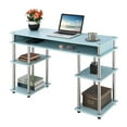 thumbnail image 3 of Designs2Go No Tools Student Desk with Shelves in Seafoam Green Wood Finish, 3 of 7