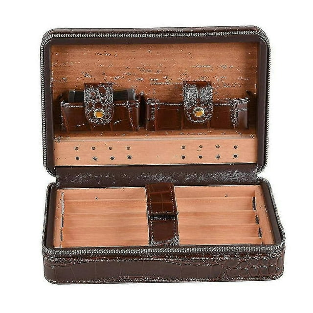 Travel Humidor Case, Portable With For 4 Ci