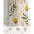 thumbnail image 6 of Spring Daisy Sheer Curtains 84 Inch Length 2 Panels Set for Living Room/Bedroom, Country Watercolor Flower Leaf Plant Kitchen Curtains Grommet Semi-Sheer Curtains Drapes Window Treatments 52"x84"x2, 6 of 7
