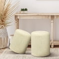 thumbnail image 6 of Gzxs Decor Round Pouf Ottoman Double-Strand Beige Paper Rope Pouf Footrest, Foot Stool, for Bed Room Living | Room | Accent Seat, 6 of 6
