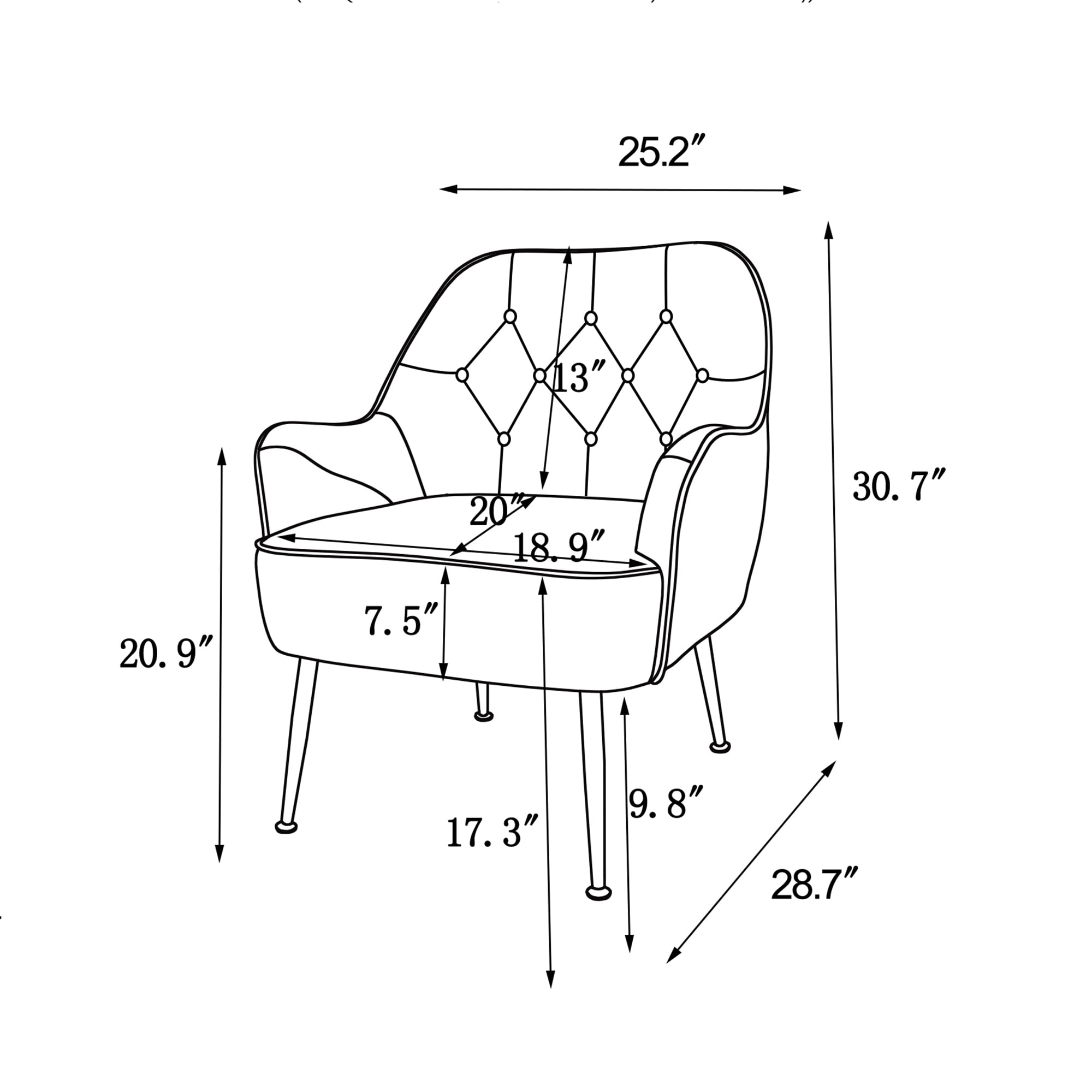 Kadyn 31" Armchair, Single Sofa Chairs for Living Room, Green Lounge Chair Kadyn 31" Armchair, Single Sofa Chairs for Living Room, Green Lounge Chair