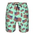 thumbnail image 3 of Logiee Usa Flag Print Mens Swim Trunks Quick Dry Board Shorts,Breathable Hawaii Beach Shorts Swimwear Bathing Suits-XX-Large, 3 of 6