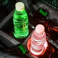 thumbnail image 2 of LED car coaster, 4Pack Solar LED Car Coasters Solar LED Car Cup Holder Mat Anti Slip Waterproof Pad Bottle Drinks Coaster Atmosphere Lamp For Car, 2 of 4
