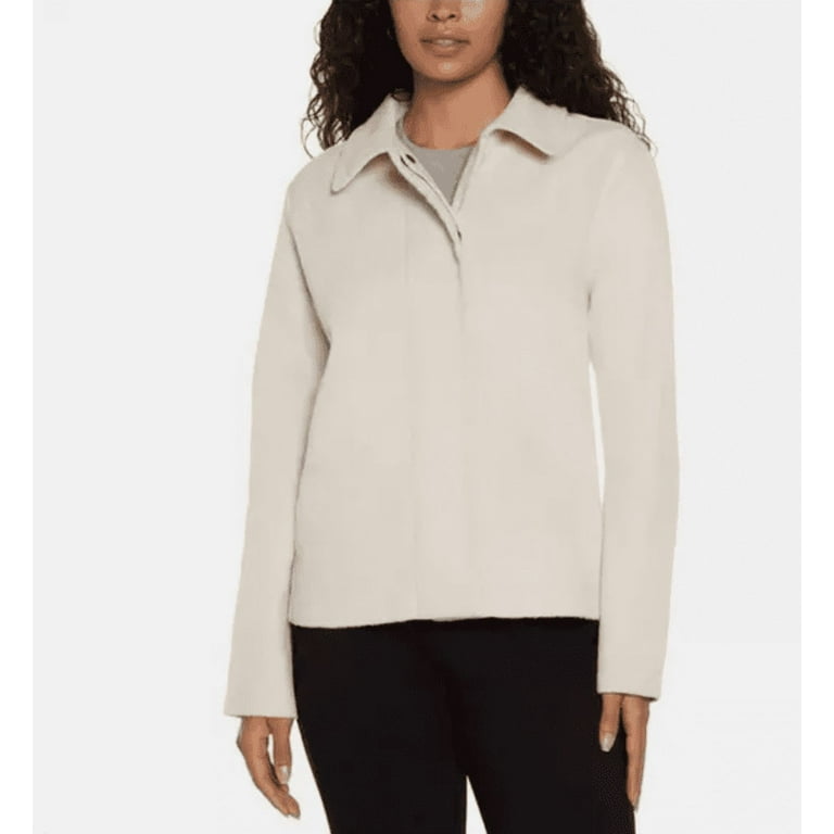Banana Republic Womens Jacket Cream Snap-Front Jacket, Cream XL