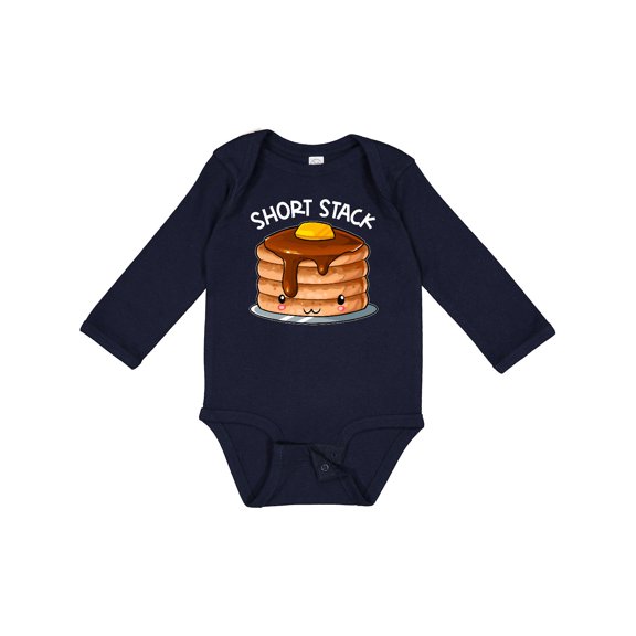 Inktastic Short Stack Cute Pancake Breakfast Boys or Girls Long Sleeve Baby Bodysuit