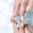 thumbnail image 5 of Rosec Jewels Cubic Zirconia Solitaire Engagement Ring 4 Carat - 10 mm Round - AAAA Grade, 18K Yellow Gold, US 7.00, 5 of 9