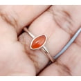 thumbnail image 3 of Natural Carnelian Solitaire Ring-Carnelian Birthstone Ring-Carnelian Vintage Ring Sterling Silver-Carnelian Agate Ring-Red Carnelian Ring, 3 of 14