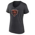 thumbnail image 2 of Women's Charcoal Chicago Bears Primary Team Logo V-Neck T-Shirt, 2 of 3