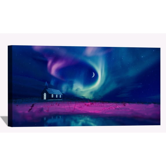 Borealis Aurora Dreams Wall Art Aurora Borealis Picture Canvas Art Northern Lights Framed Painting Wall Decor For Home Office Bedroom Livingroom Reeady to Hang