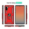 thumbnail image 2 of Galaxy Note 10 (6.3") Case with Ring Holder, Allytech Sllim Fit Bumper Protective Shockproof Stand Case Cover Compatible with Magnetic Car Mount Hard PC Back Cover for Samsung Galaxy Note 10, Red, 2 of 8