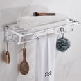 thumbnail image 2 of Toallero HappyWare Toallero Repisa para Baño Aluminio 5 Ganchos, 2 of 4