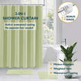 thumbnail image 1 of ComfiTime Cortina de Ducha con Ganchos: Cortina de Baño Resistente Al Moho y a los Hongos, Lavable a Máquina, Color Salvia Del Desierto, 72 X 96, 1 of 1