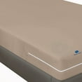 thumbnail image 2 of Rajveer Textile Twin-Xl Size Zipper Fitted Sheet 14" Inch Deep Pocket - Soft Microfiber Bottom Sheet- Shrinkage and Fade Resistant -1 Fitted Zipper Mattress Cover Taupe Color, 2 of 3