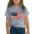 thumbnail image 2 of CFLVAEK American Flag Shirt Kids 4th of July Patriotic Tshirts Casual Short Sleeve Cotton Tshirts Independence Day Crewneck Tops 9 Years, 2 of 3