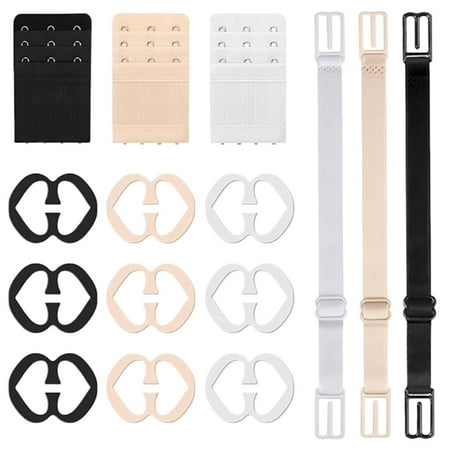 Bra Clip Crossover Straps  Bra Clip with Neckline Control - Elastic Backless Bra Strap Clip for Girls Racer Bra Clip  15 Pieces  riferimento alla descrizione