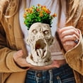 thumbnail image 6 of Skull Planter Pot, Skulls Flower Pot, Unique Pots Indoor, Succulent Flower Pots, Skeleton Pot with Drainage, Pen Holder for Halloween Decorations, 6 of 9
