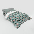 thumbnail image 3 of Ambesonne Botanical Bedding Set 3 Pcs, Arrangement of Flowers, Twin XL, Teal Coral, 3 of 3