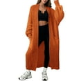 thumbnail image 1 of Comdrip Long Cardigans for Women! Long Cardigans for Women Open Front Cable Knit Cardigan Open Front Oversized Draped Sweater Outerwear Fall Cardigans for Women orange S, 1 of 4