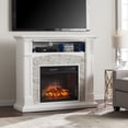 thumbnail image 2 of SEI Furniture Seneca Faux Stone Electric Fireplace TV Stand, 2 of 3