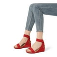 thumbnail image 2 of DREAM PAIRS Women's Elastica Ankle Strap Open Toe Platform Wedge Sandals, 2 of 5