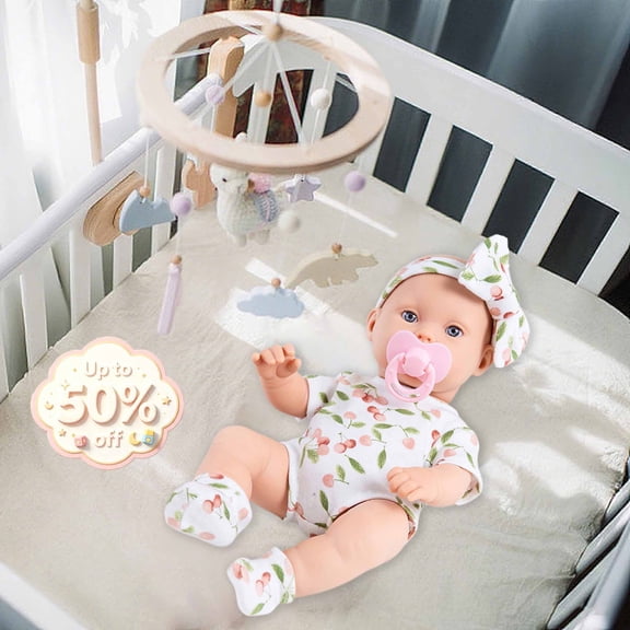 12 inch Baby Dolls with Nipple, Lifelike Reborn Baby Dolls, Adjustable Limbs and Changeable Outfits, Soft Mini Baby Toys, Christmas Stockings Stuffer, Birthday Gift for Kids Ages 1-3 3-6 Girls Boys