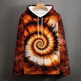 thumbnail image 5 of LAOLIUSN Novelty Tie Dye Style Hoodies for Men Spiral Streak Print Sweatshirt Pullover S-4XL, 5 of 7