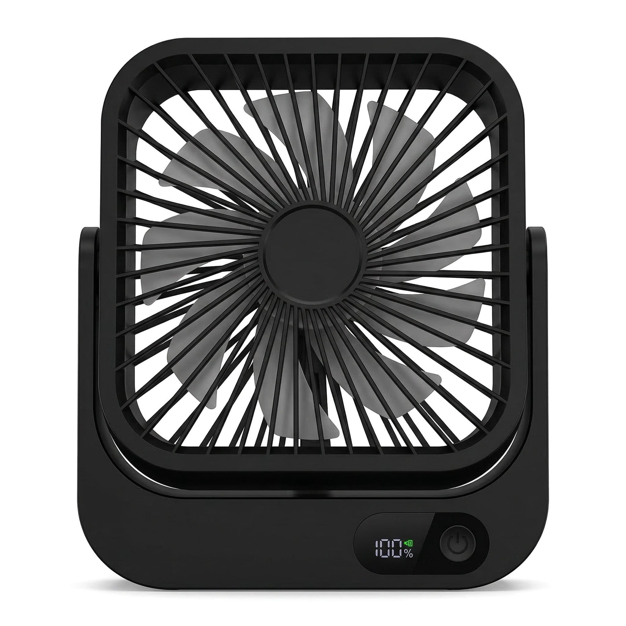 Magnetic Cruise Ship Fan, 5000mAh Battery Operated Portable Fan with 5 Speeds, Magnetically Sticks on Cabin Ceilings and Walls- Black
