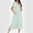 Mint Green, variant on Robe for Ladies Zipper Cardigan Bathrobes Striped Nightdress Zip With Pokets Lightweight Long Sleeves Nightgown Breathable Soft Winter Loose Pajamas