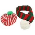 thumbnail image 1 of Conjunto de gorro y bufanda para perro, adorable gorro de punto navideño para mascotas, gatos, perros pequeños, medianos y grandes (rojo, verde, M), 1 of 14