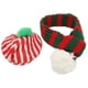 thumbnail image 1 of Conjunto de gorro y bufanda para perro, adorable gorro de punto navideño para mascotas, gatos, perros pequeños, medianos y grandes (rojo, verde, M), 1 of 14