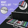 thumbnail image 3 of Tradeopia Premium 500 Piece Poker Set with Aluminum Carrying Case - Ultimate Party Game, 3 of 7