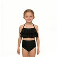 thumbnail image 6 of Glisme Girls Swimsuits High Elasticity Swimwear Nylon Two Piece Bathing Suit For Kids Youth Summer Beach Swimming Outfit Size 2-3 Years Black, 6 of 6
