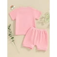 thumbnail image 3 of Zehjuhan 2pcs Infant & Toddler's "Feeling Berry Good" Print Casual Set, T-shirt & Shorts, Baby Girl's Clothes, 3 of 7