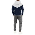 thumbnail image 4 of Men's Two Piece Hooded Sweatshirt and Jogger Pants Set Long Sleeve Pullover Hoodie with Drawstring and Elastic Waistband Trousers, 4 of 5