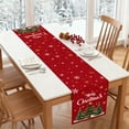 thumbnail image 4 of chaungfeng Christmas Tree Snowflakes Table Runner 12"x71", Holiday Decoration Seasonals Winter Burgundy Kitchen Table Decoration for Restaurant Party Decoration(E), 4 of 6