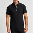 thumbnail image 2 of Men's Summer Ice Silk Cooling Quick Dry Business Sports Lapel Half-Zip Short Sleeve Shirt Casual Button Down Tops Tees Breathable Moisture Wicking Golf Fishing Hiking Outfits, 2 of 6