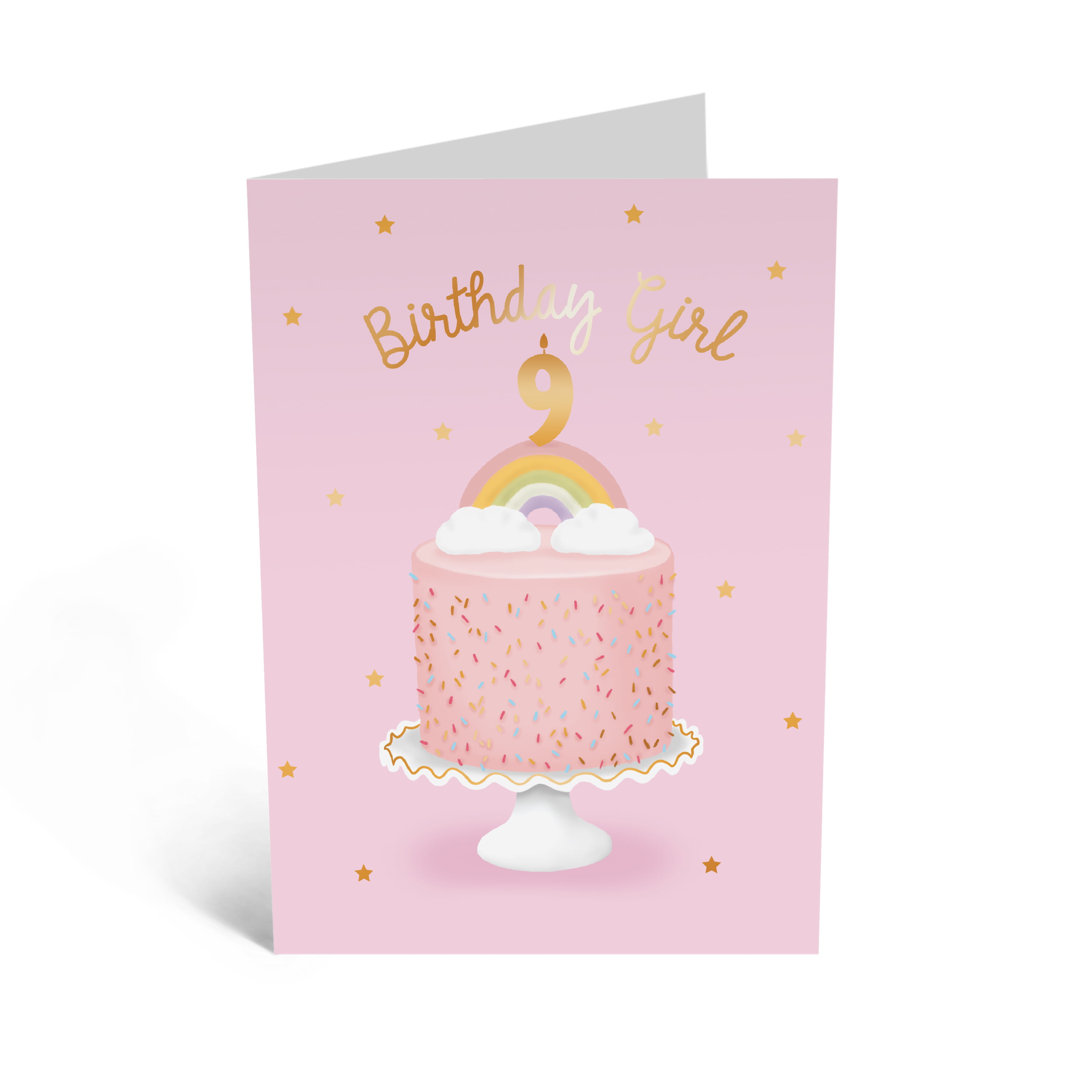Ninth Birthday Card for Girls - Happy 9th Birthday Card - Age 9 - Nine ...