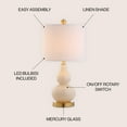 thumbnail image 4 of JONATHAN Y Anya 20.5" Mini Glass LED Table Lamp, Ivory, JYL1028B, 4 of 8