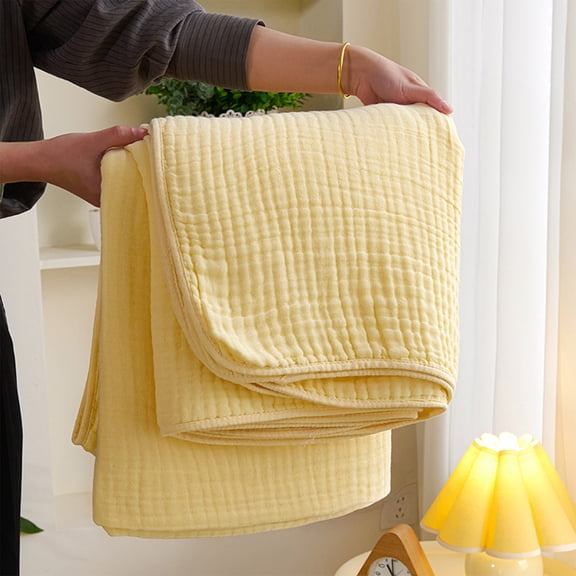 Summer Multi Layer Cotton Gauze Quilt 120x150cm, Soft Air Conditioned Bed Sheet Cover, Kids Adults Nap Blanket for Home