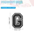 thumbnail image 2 of Uxcell Iron on Letter Patches, Chenille Letter Patches Embroidered Patch for Repairing Jeans Clothing Bags Hats Shirts Crafts Alphabet G, 2 of 7