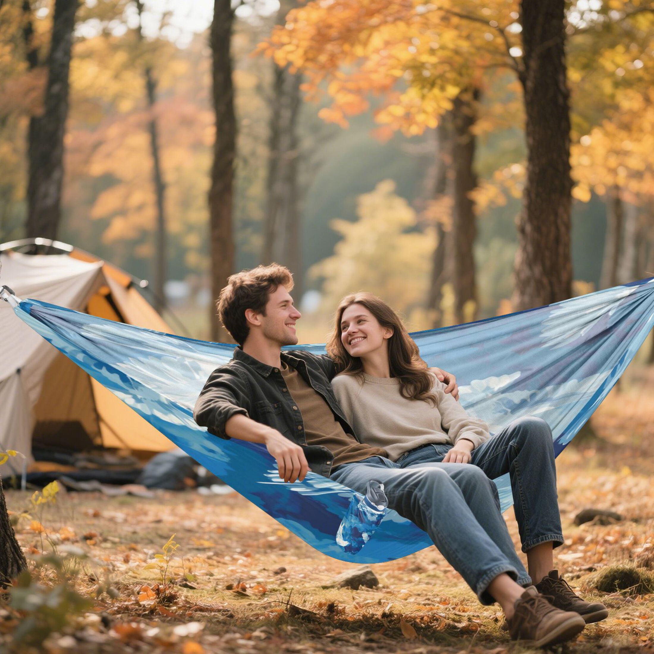 Hammock Camping Hammock Nylon Portable Hammock Travel Camping Hammock Blue Dove
