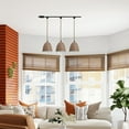 thumbnail image 6 of Kiven H Track Pendant Lightning, 1 Light Modern H Track Lighting Rattan Pendant Lights for Bedroom Kitchen Home Lighting,E26 Socket, 6 of 7