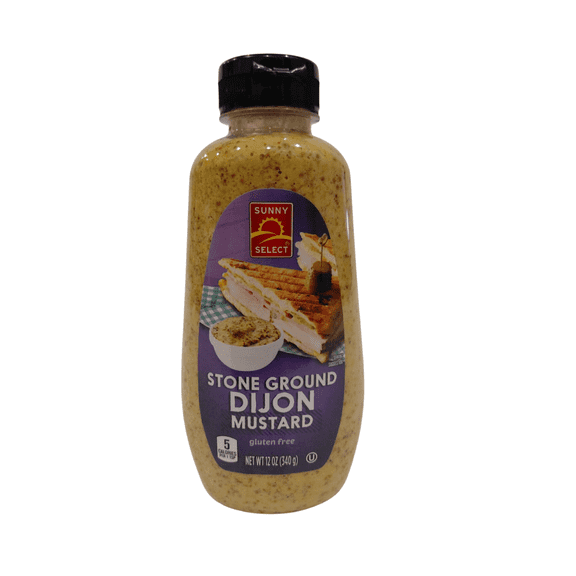 Stone Ground Dijon Mustard Gluten Free Bold Flavor Sandwich and Cooking Condiment 12 oz