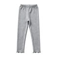 thumbnail image 4 of Hellosay Baby 3 Pack Leggings Cotton Elastic Waist Ruffle Hem Strecth Comfortable Solid Casual Dance Pants Size 1-9, 4 of 9